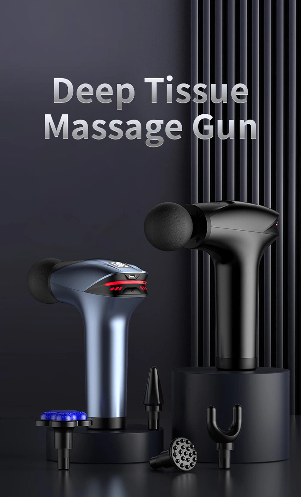 Portable Massage Gun Percussion Pistol Massager Professional Deep Muscle Massager For Body Neck Back Relaxation Fitness Slimming