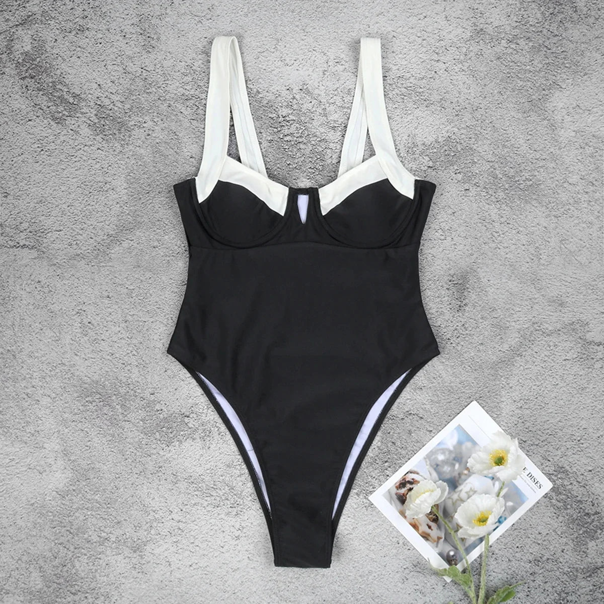 2025 Solid Thong Brazilian Bikinis Swimwear Women Swimsuit  Black White Bikini Set Bathing Suit Female Summer Beach Wear Biquini