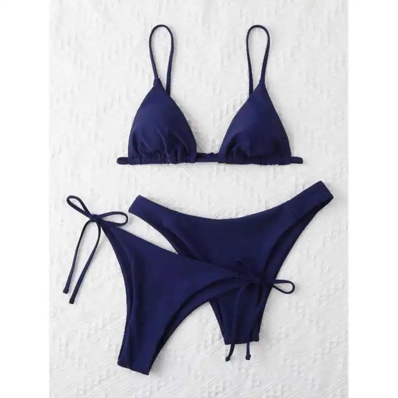Brazilian Swimsuit Women Sexy Bikini Set Push-up Padded Bra Thong Two Pieces Swimwear Beachwear Bathing Suit Femme