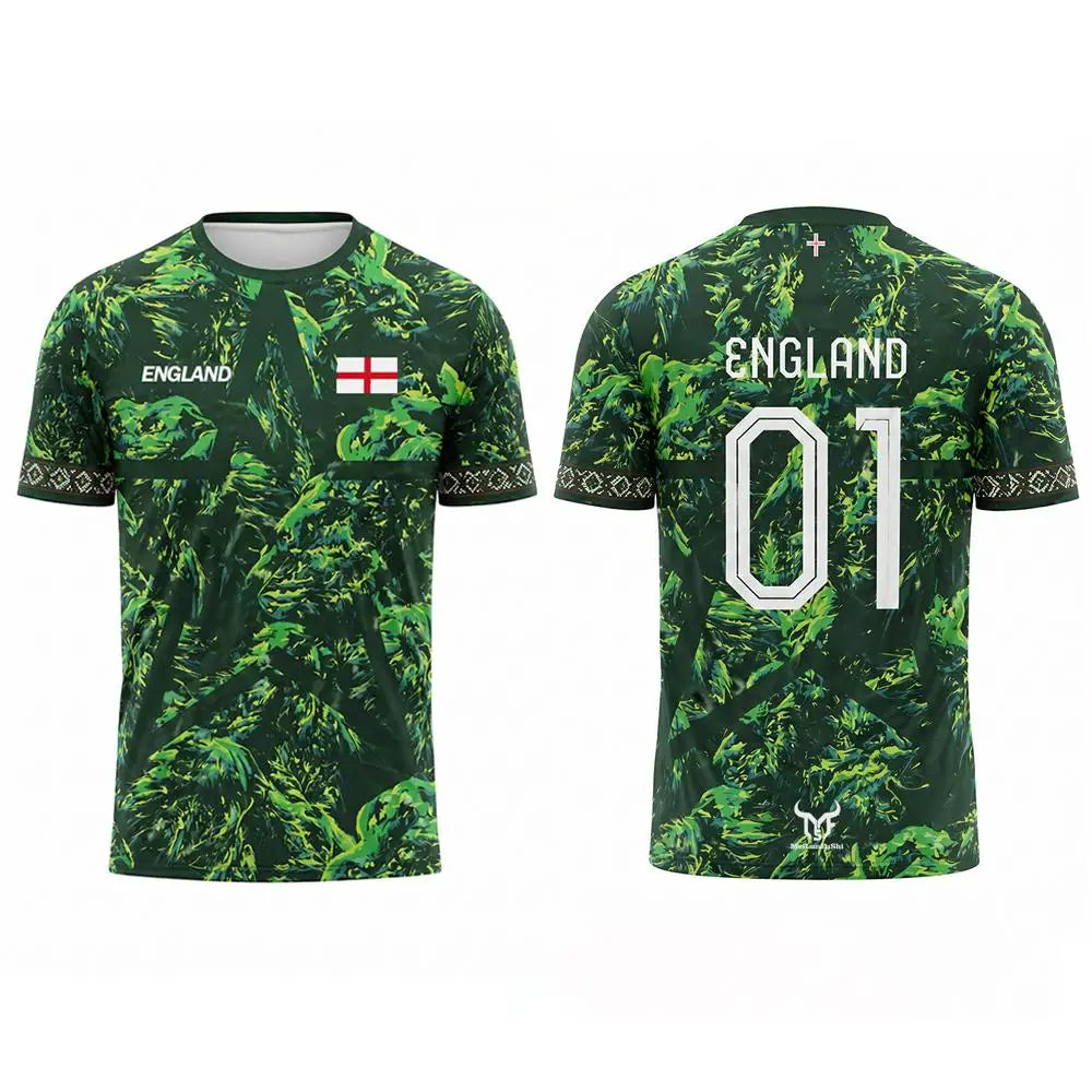 New England Flag Print Football Jersey Summer Casual Breathable Short Sleeve Tops Men's Stadium Sports Training Football T-shirt
