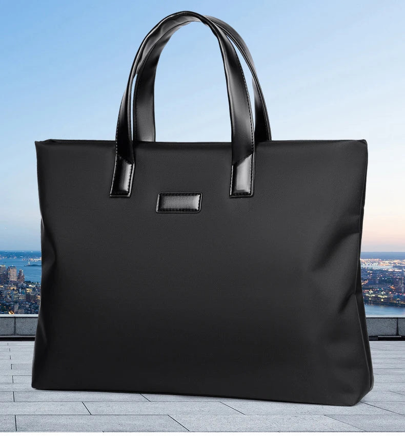 2026 Briefcase Fashionable Handbag Large Capacity Business Briefcase Waterproof Document Bag Men's Business Travel Big Handbag