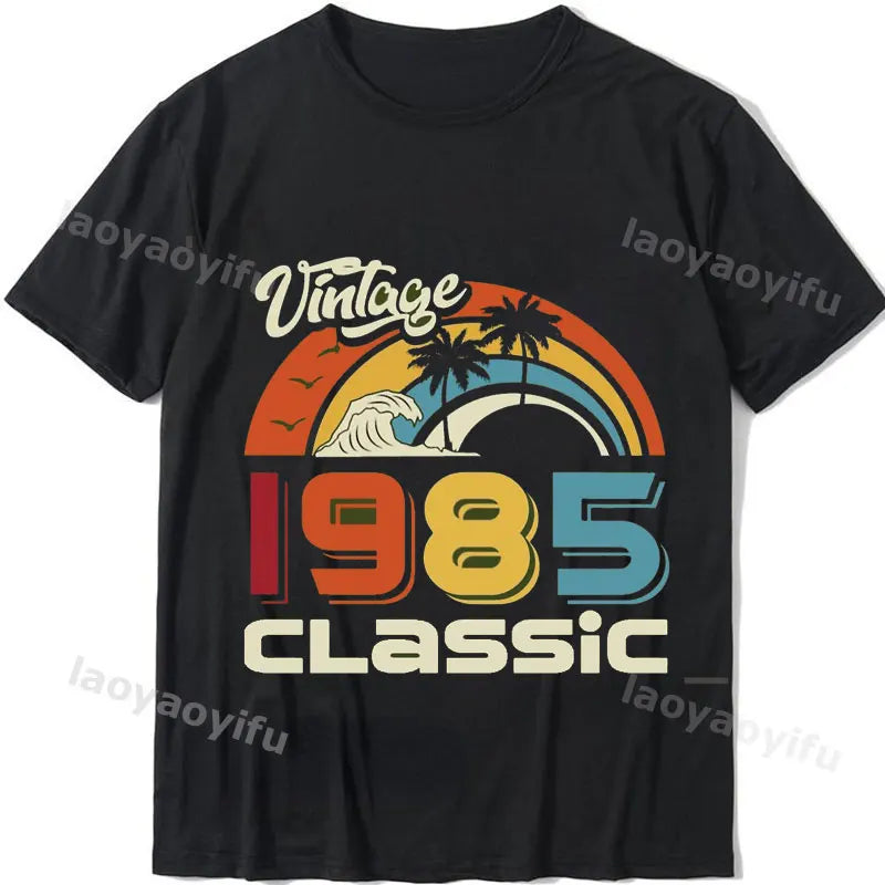 2024 Unisex Summer Tops Tshirt Vintage 1984 Classics Tshire Streetwear Printed T-shirt Top  Retro Style Tshirt