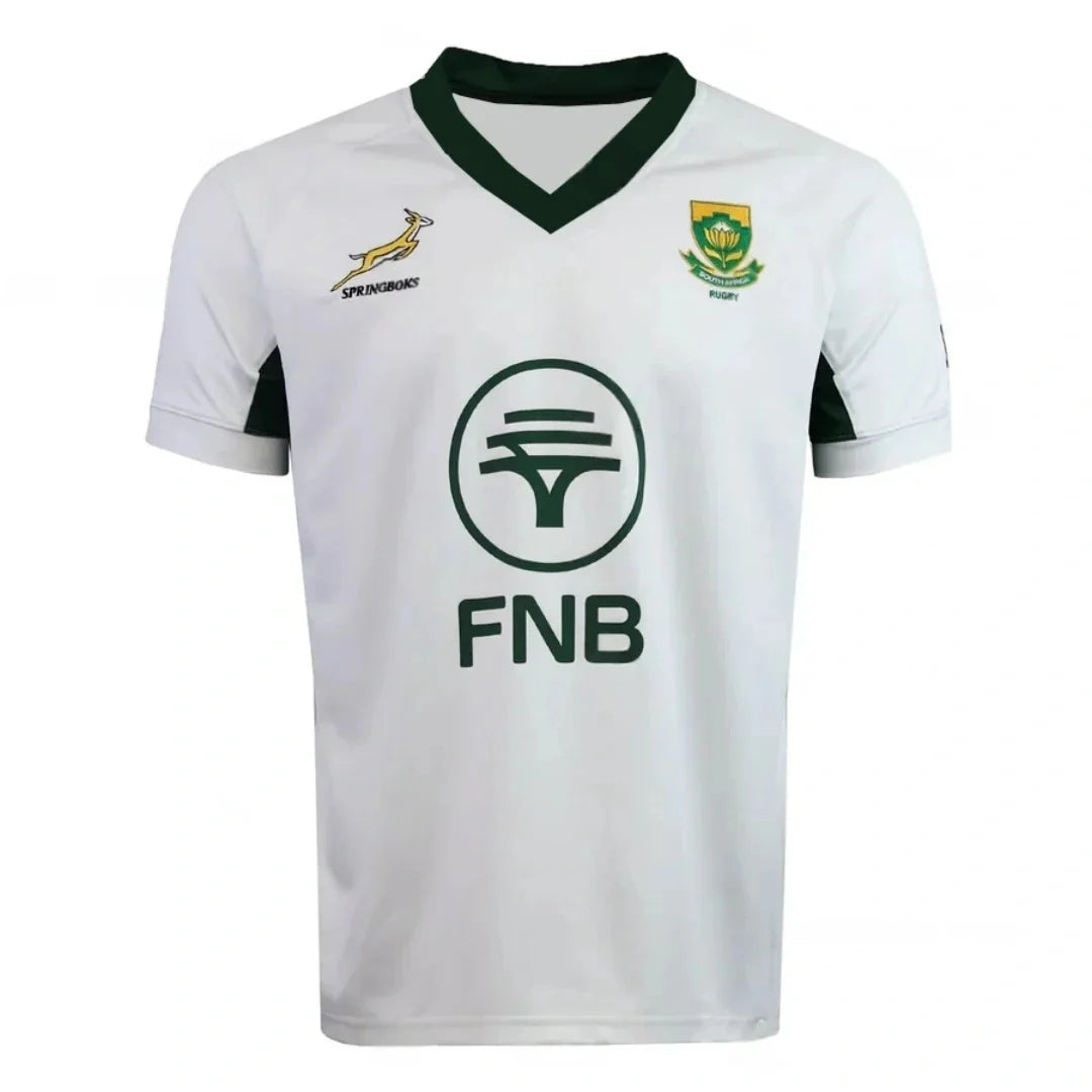 South Africa Springboks Green Golden Rugby Jersey FNB Sponsor Protea Logo Breathable Rugby Shirt for Men's Family Kids Tees