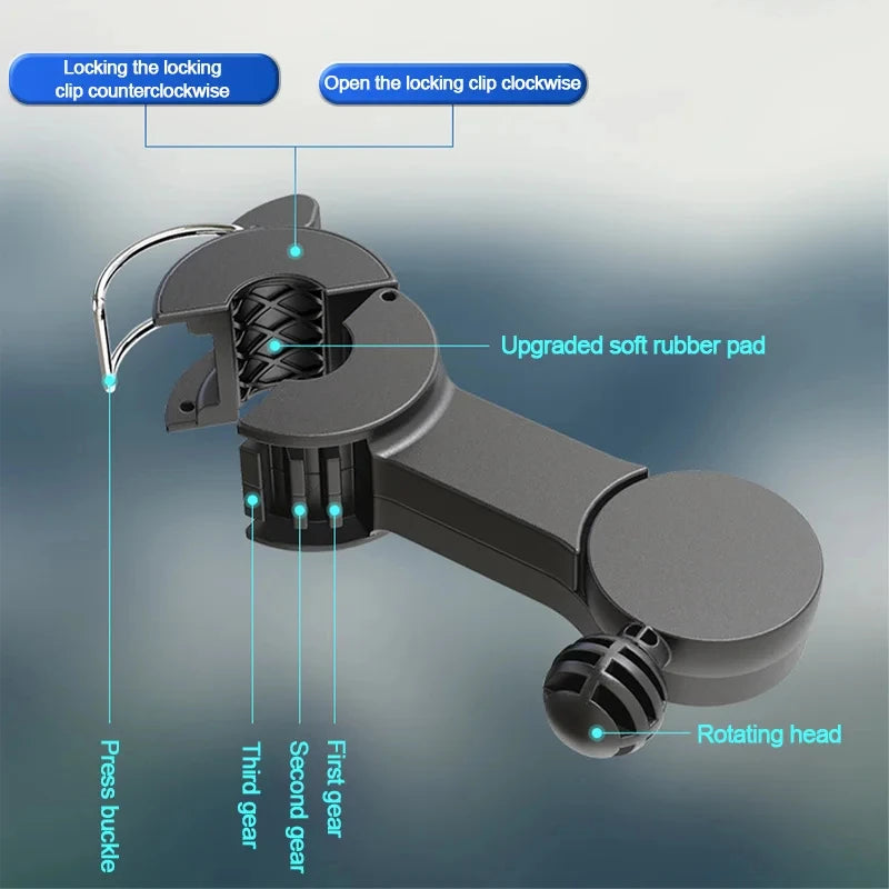 3-speed Car Seat Back Cooling Fan USB Charge Dual Head Fan 360 Degree Rotation Neck Cooler for Summer Car Accessories