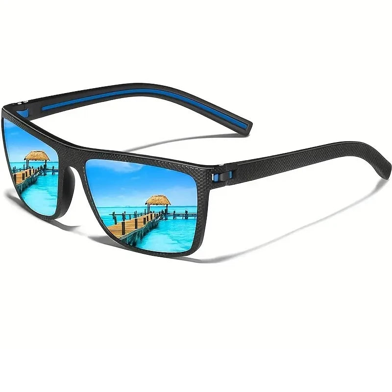 Square Polarized Sunglasses for Men and Women Lightweight Frame Sun Glasses