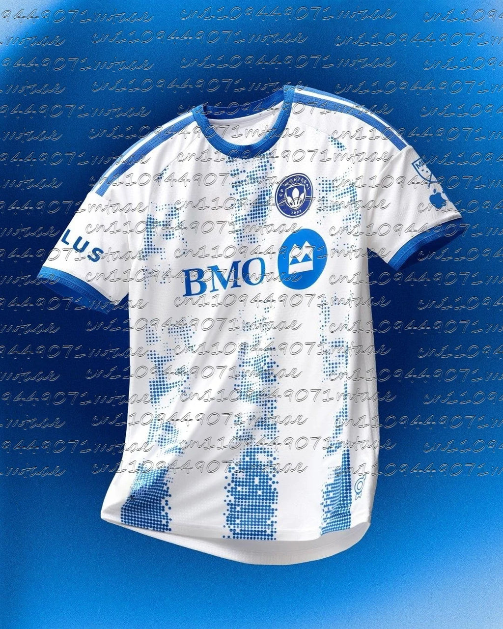 CF Montreal Away Jersey 2025/26 Men's Soccer Shirt BMO Sponsor  Football Jersey Fan Version White Blue Dot Pattern Kit