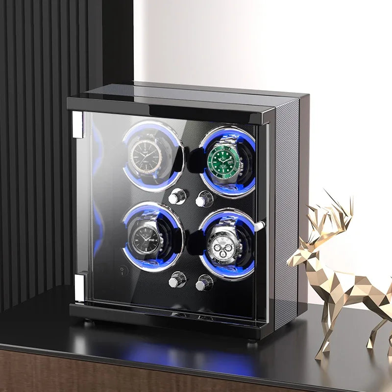 Silent Mechanism Movement Watch Winding Device Household Automatic Rotator Watches Winder Men Mechanical Wrist Watch Storage Box