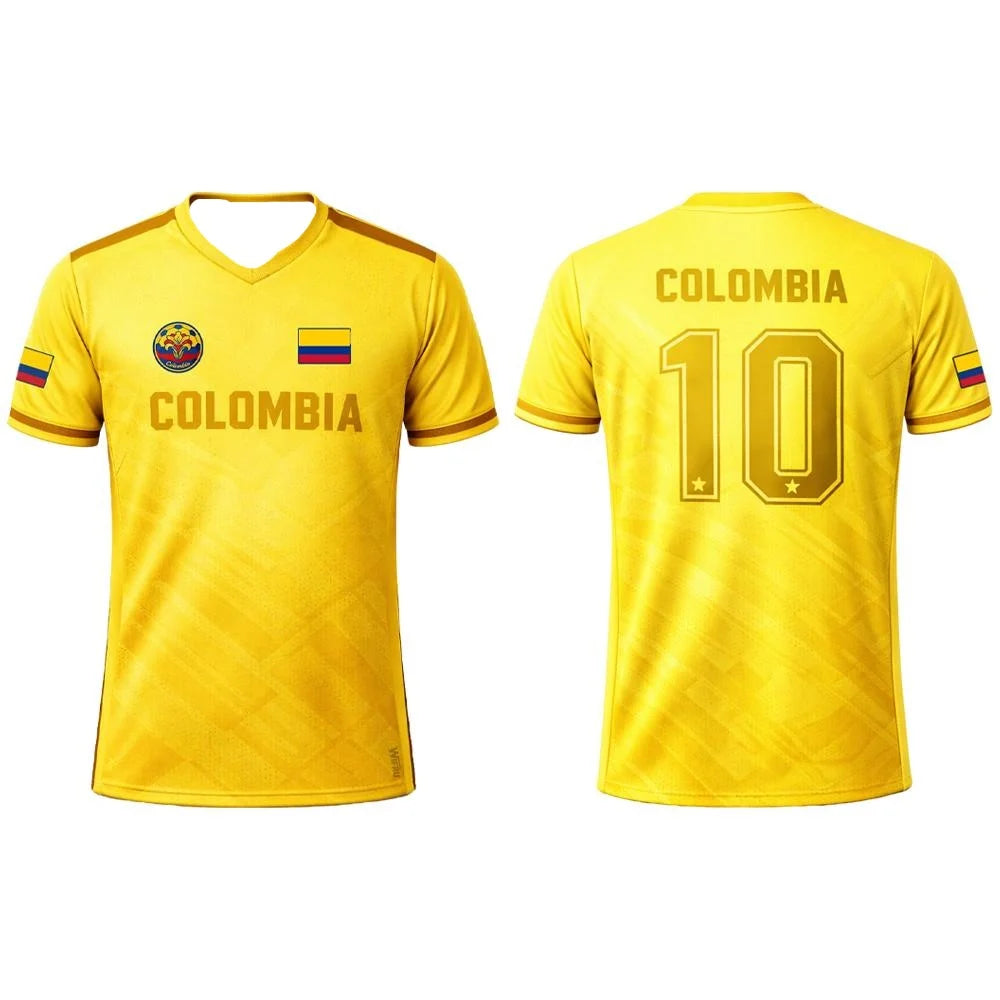 Colombia Flag 3D Printed Jersey Summer Outdoor Sports Breathable Short-sleeved Football Training Top Unisex Casual  Tee Moto