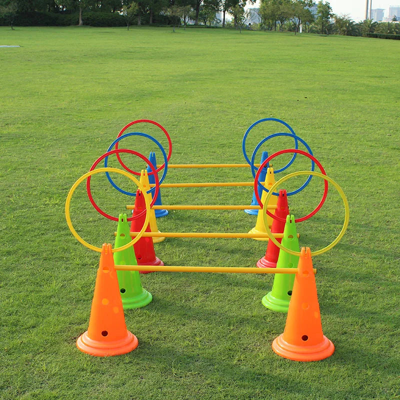 10pcs Durable Agility Training Rings Portable Football Soccer Speed Agility Training Rings Sport futbol Training Equipment