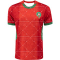 Morocco National Team 2024_25 Home Football Jersey - White Green Red Traditional Pattern Short Sleeve Fan Match Sport Shirt Men