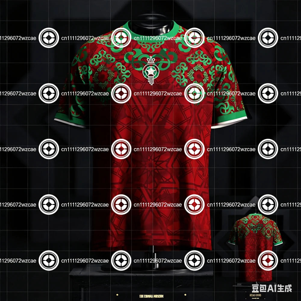 26 Lastest Hot Morocco Heritage Team World Competition Jersey T-Shirt Men's Soccer Kids Shirt Motorcycle Quick-drying Sportswear