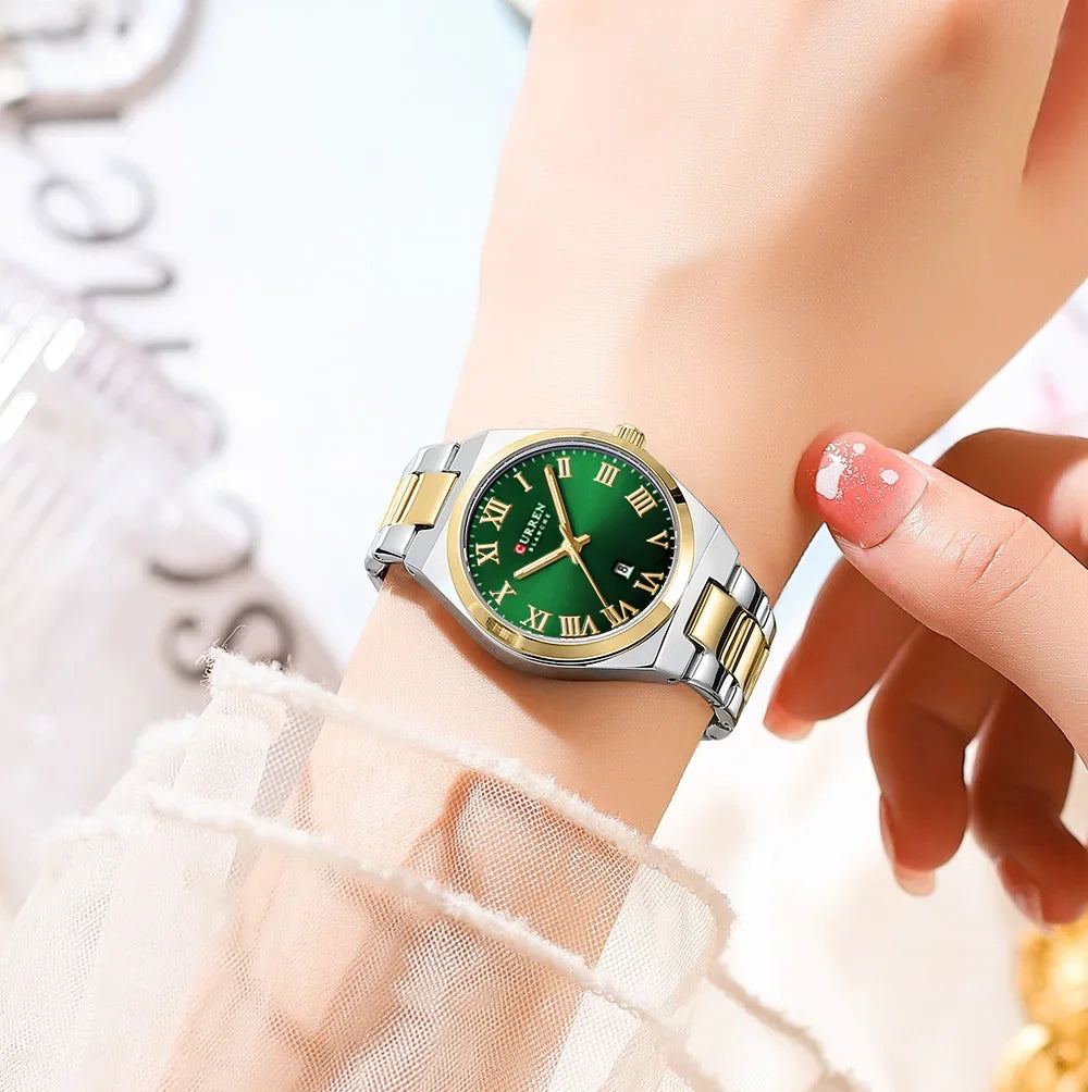 Women Small Face Watch,Stainless Steel Watch Women,Womens Watch with Calendar,Lady Analog Quartz Watch,Ladies Waterproof Watch