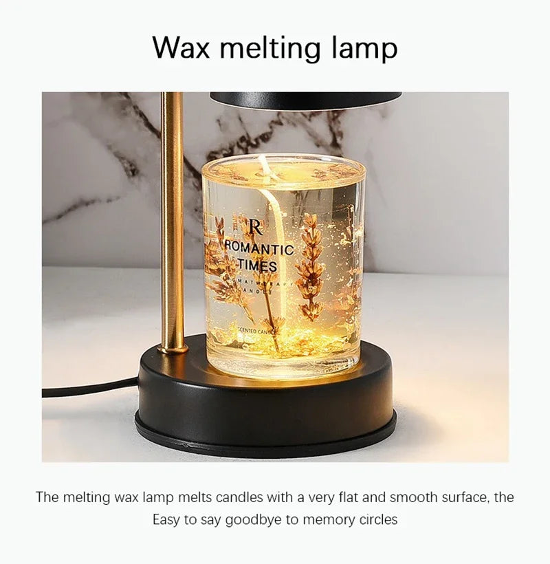 LED Nordic Aromatherapy Wax Melting Lamp EU/UK Adjustable Interior Furniture Home Bedroom Desk Decor Scented Candle Table Lamp