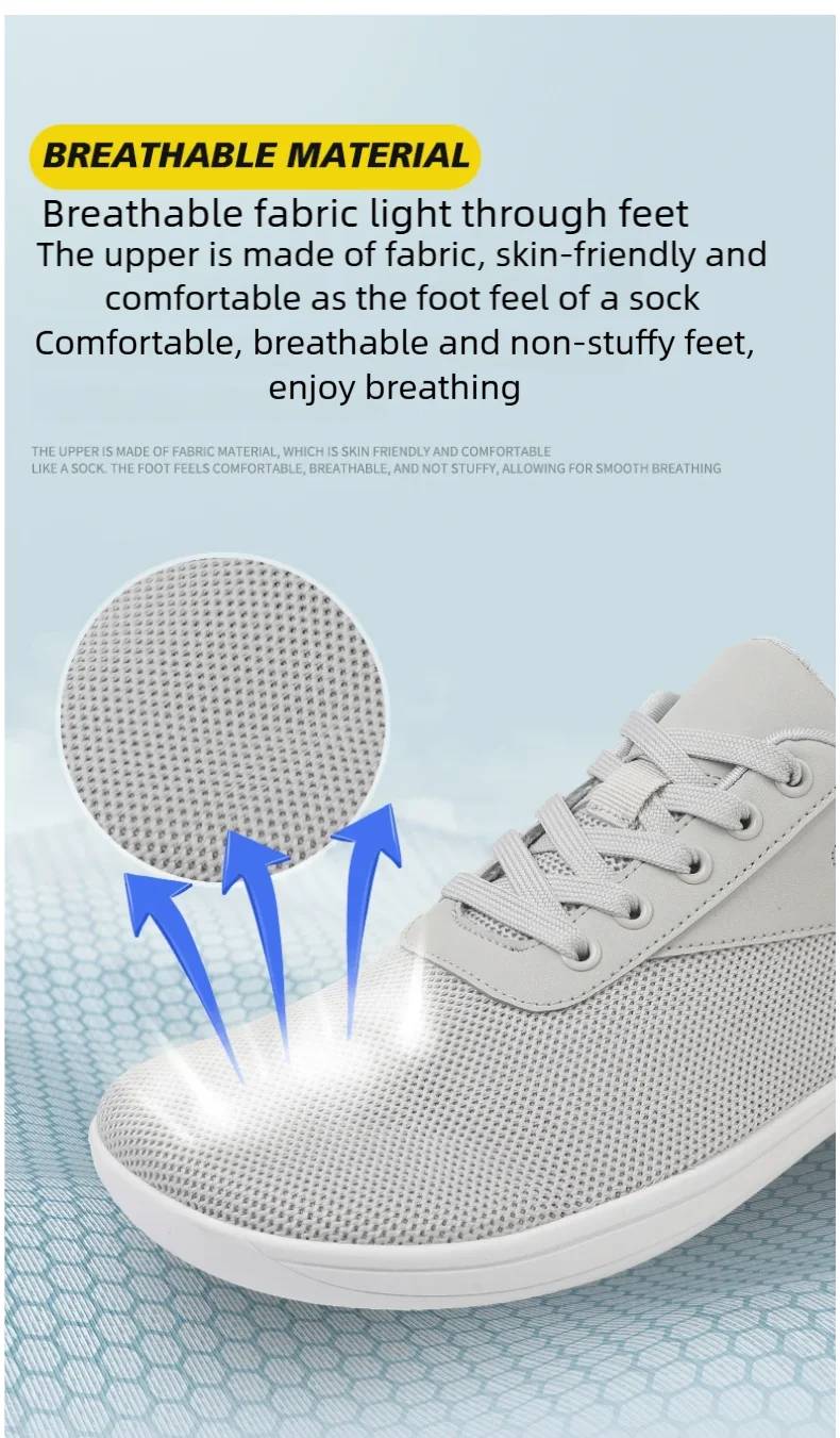 Wide-toed Shoes Men's Fashion Simple Casual Sports Shoes Barefoot Shoes Women's Jogging Shoes Walking Shoes