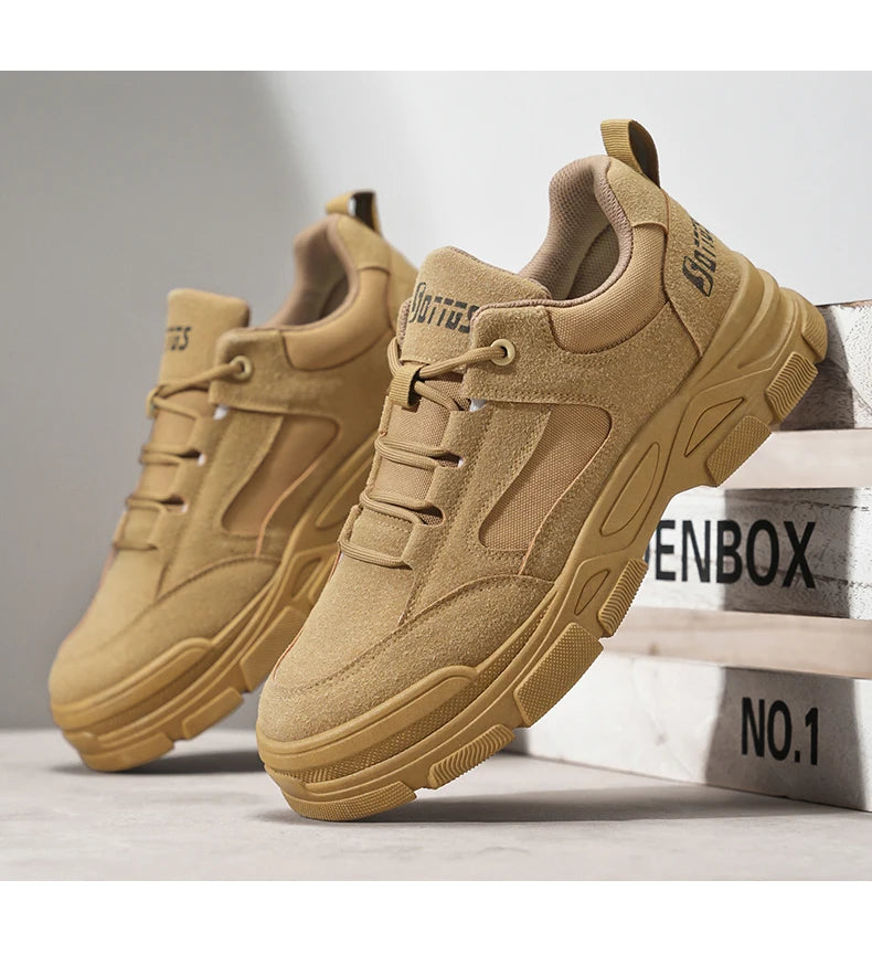 Hiking Shoes Sporty Simple Comfortable Men's Spring New Breathable Anti Slip Wear Breathable Fashionable Trendy Board Shoes
