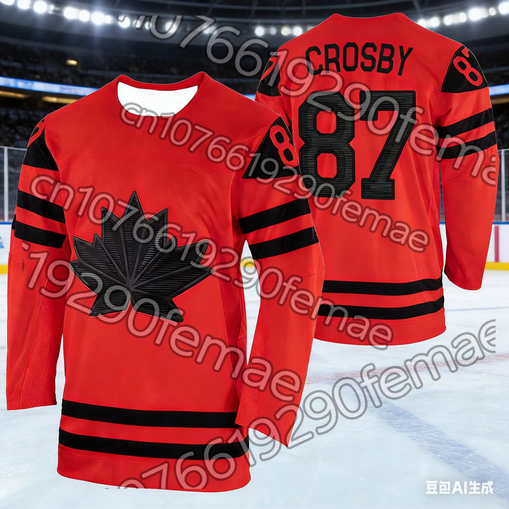 2026 Canada Men's Hockey Jersey T-shirt |Crosby MacKinnon Same Style Fan Gear | Breathable Sportswear for Spring Summer
