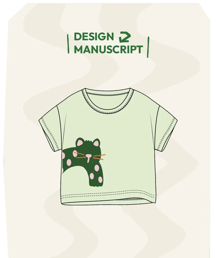 Amila Baby T-shirt 2026 Summer New Comfortable Cartoon Pattern Round Neck Casual Breathable Clothing