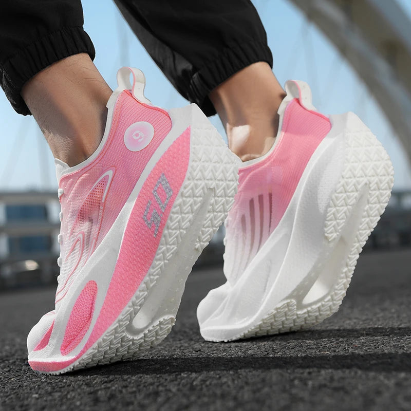 Casual Sports Shoes for Men&Women,Sneakers Platform Running Carbon Plate,Marathon Racing,Shock-absorbing,Athletics Training Shoe