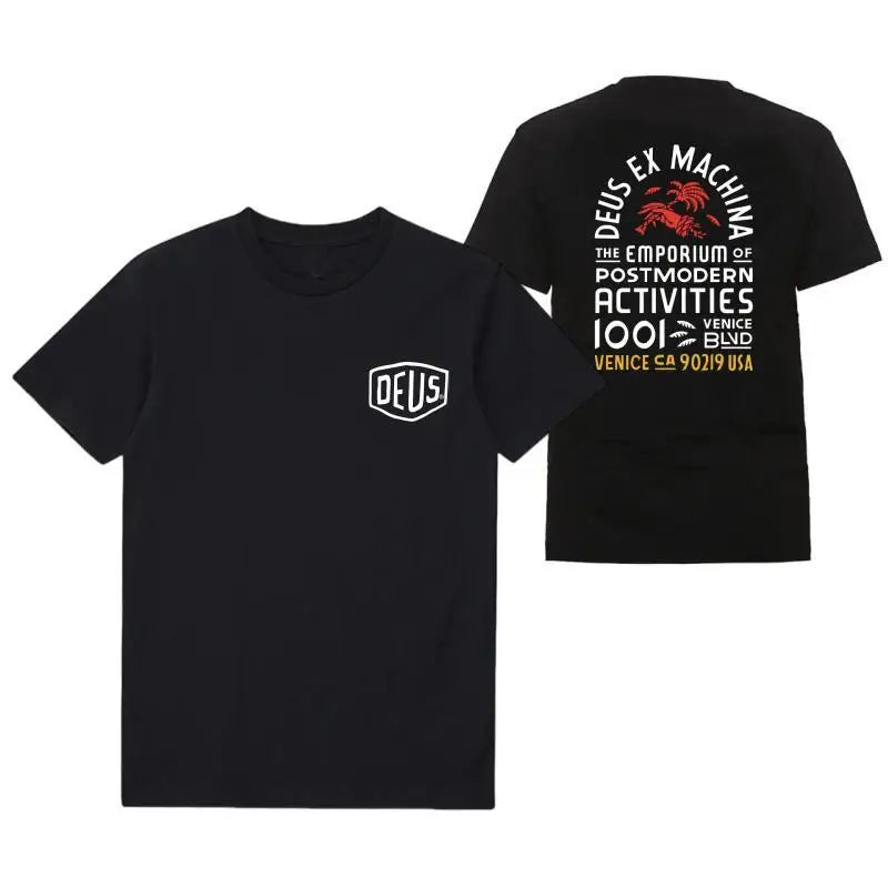 DEUS EX MACHINA Men Clothing T-Shirts Fashion tide Short Sleeve Streetwear MX Summer Round Neck Tees Man Sport Sportwear Vintage