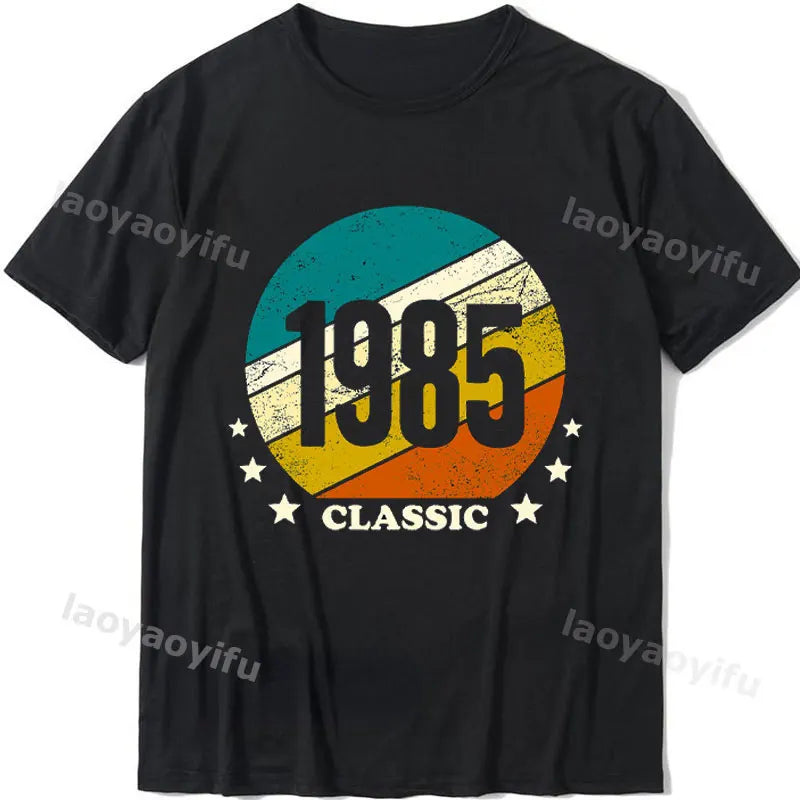 2024 Unisex Summer Tops Tshirt Vintage 1984 Classics Tshire Streetwear Printed T-shirt Top  Retro Style Tshirt