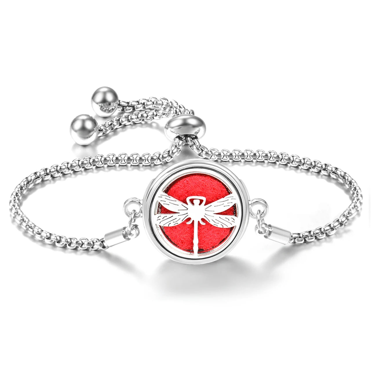 Trendy 20mm Butterfly Insert Pad Aromatherapy Bracelet Stainless Steel Women Essential Oil Diffuser Bangle Support Custom Logo