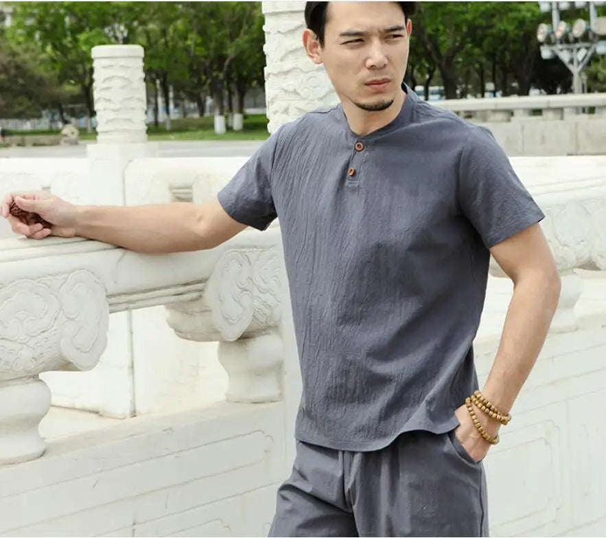Plus size Summer men shirt 5XL 6XL 7XL 8XL 9XL 10XL linen short sleeve large size shirt men 5 color
