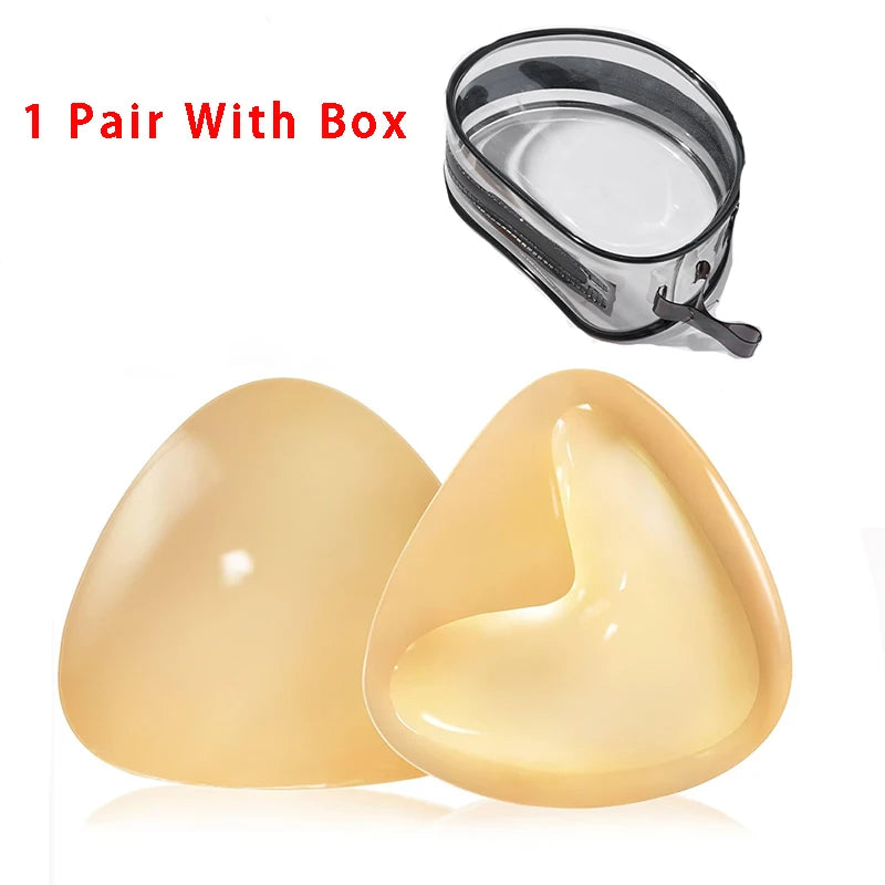 1/2 Pair Ultra Boost Inserts Double-Sided Adhesive Pads Sticky Bikini Padding Inserts for Sports Bra Swimsuit Partywear