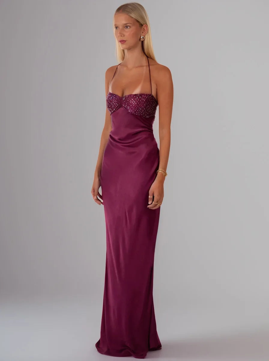 Dresses 2025 Woman Sexy Tube Top Sequin Vestidos Solid Color Backless Strappy Hip Evening Dress Temperament Elegant Simple Style