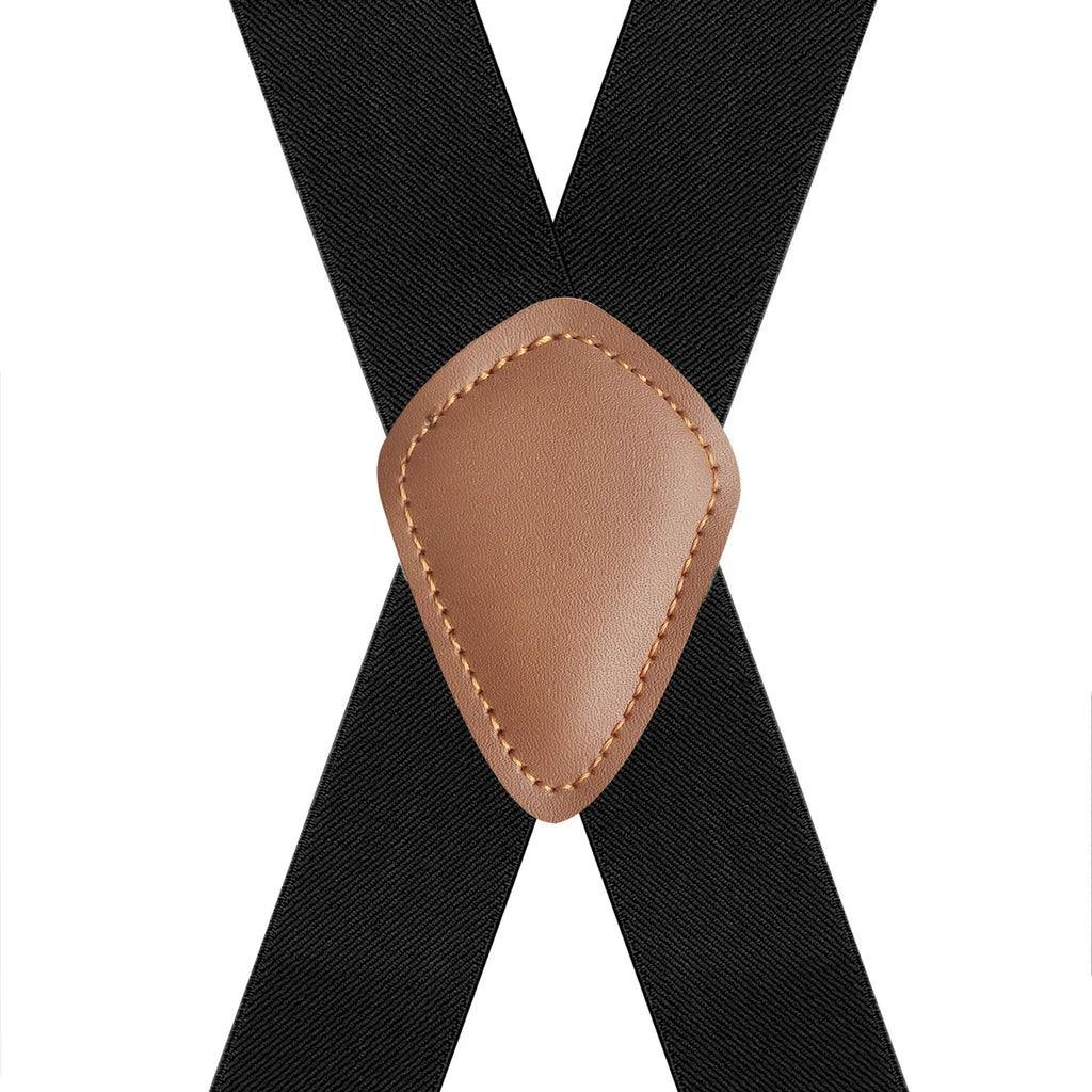 Vintage Suspenders for Men Heavy Duty Big and Tall X-Back 4 Snap Hooks Adjustable Elastic Trouser Braces, Gift for Dad Husband