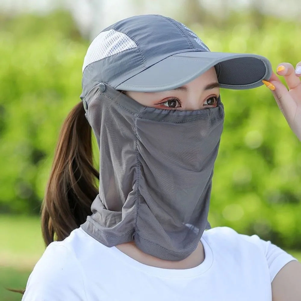 Face Mask Hat Neck Protection Neck Protection Sun Cap Removable Quick Drying Face Shield Cap Cool UV Protection Sun Hat Fishing