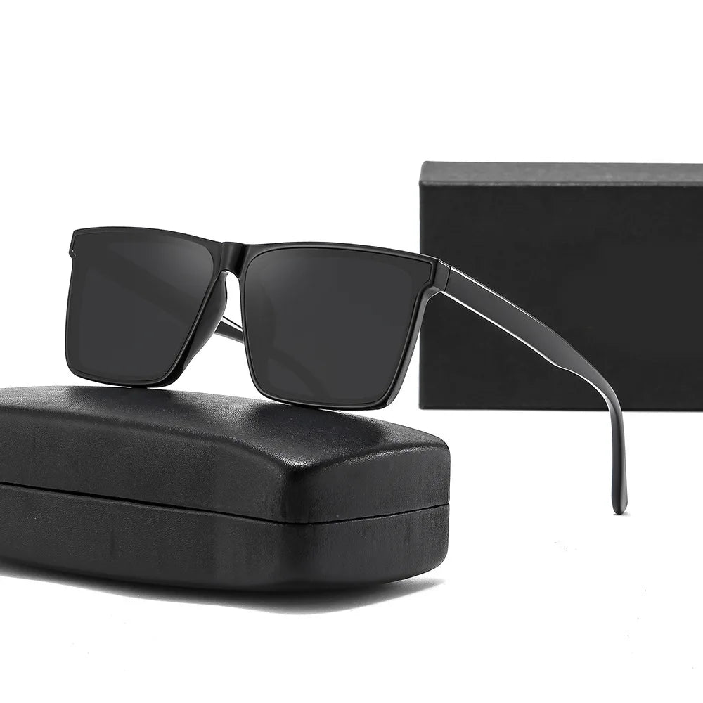 Men's Sunglasses For Uv Protection While Driving. 2025 New Style Square Frame Fashionable Sunglasses 2050