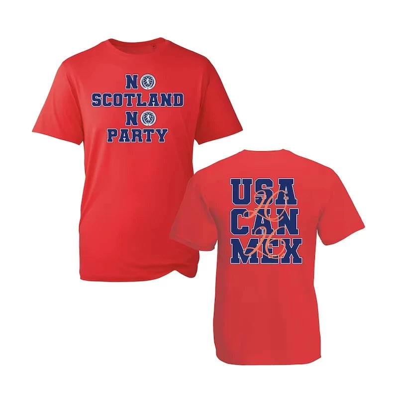 No Scotland No Party Unisex T Shirt Scotland Football Championship Trophy Soccer Fan Merch Game Day Casual Top