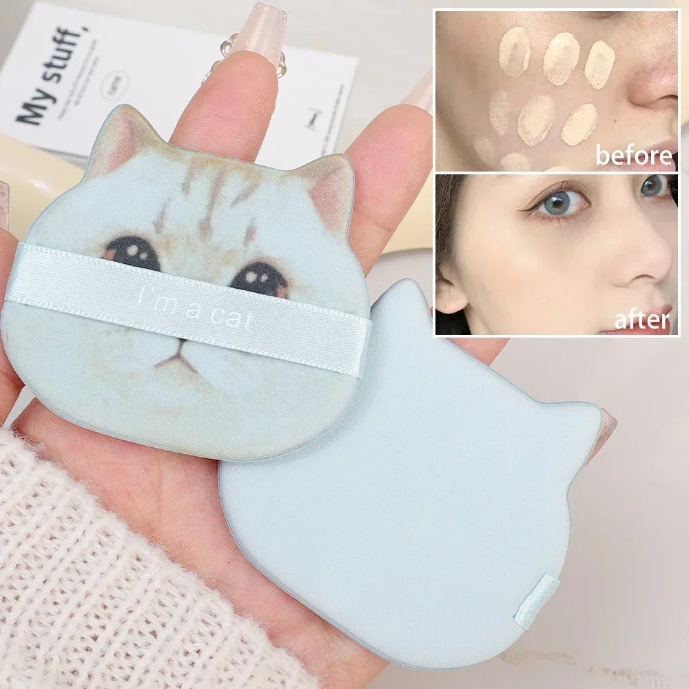 Cute Cat Paw Shaped Makeup Puff, Dual-use for Dry and Wet, Foundation Concealer Sponge, Fine Makeup Tool