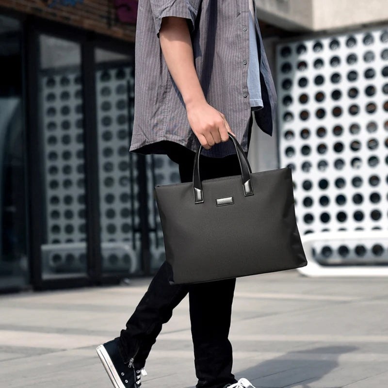 2026 Briefcase Fashionable Handbag Large Capacity Business Briefcase Waterproof Document Bag Men's Business Travel Big Handbag