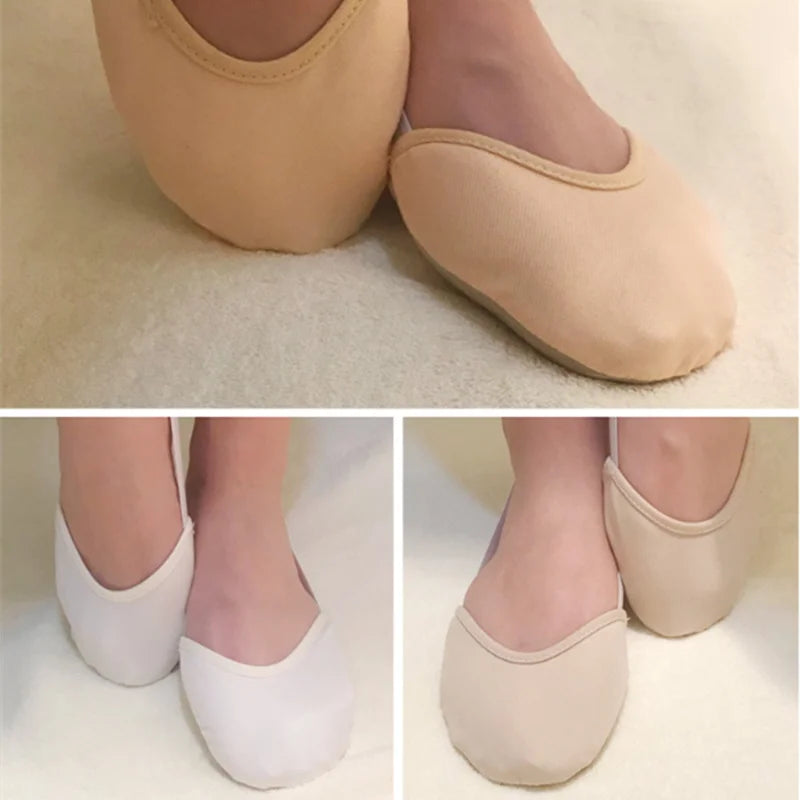 Half Length Rhythmic Gymnastics Equipment Soft Breathable Socks Knitted Sole Shoes Art Gym Child Adult Dancing Pads Insoles