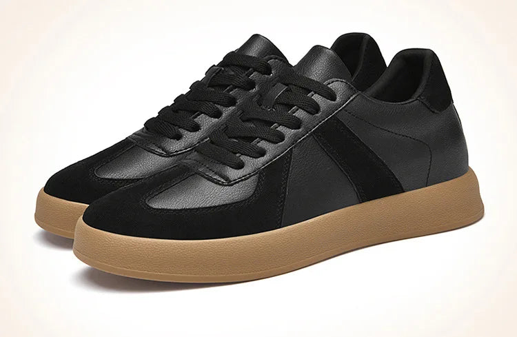 Man Vintage Elevator Shoes Height Increase Insole 8cm Taller Lift Sneakers Shoes Men Leisure Fashion Sports White Shoes