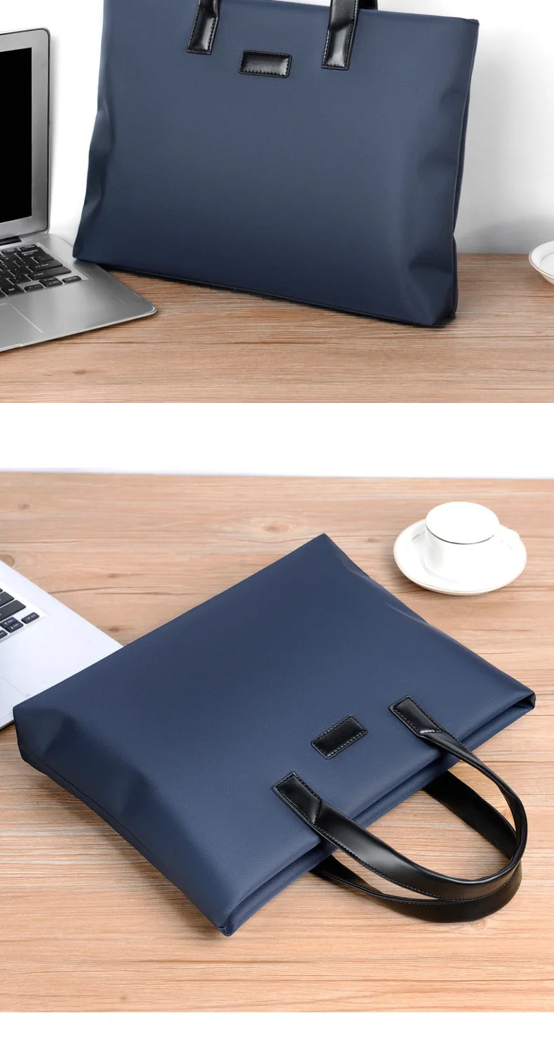 2026 Briefcase Fashionable Handbag Large Capacity Business Briefcase Waterproof Document Bag Men's Business Travel Big Handbag