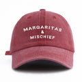 1pc MM Print Washed Baseball Cap for Adults,  Minimalist Retro Style Casual Soft Adjustable Dad Hat, Perfect As Gift