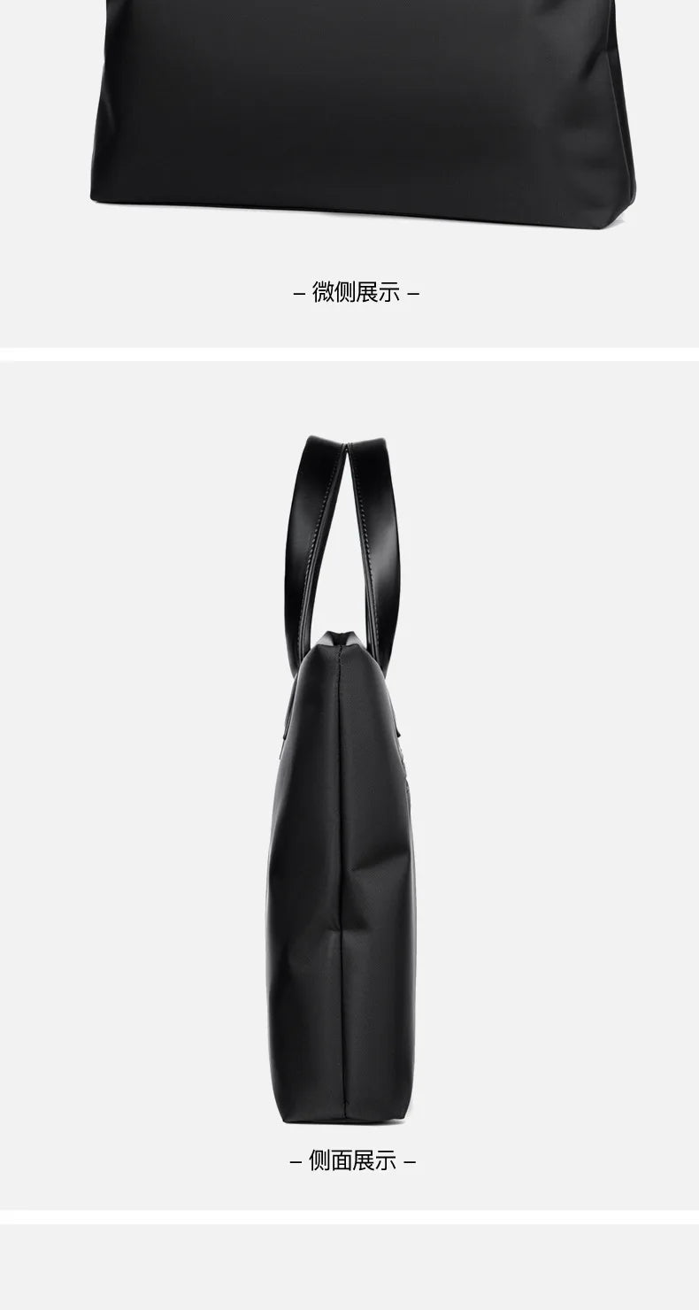 2026 Briefcase Fashionable Handbag Large Capacity Business Briefcase Waterproof Document Bag Men's Business Travel Big Handbag