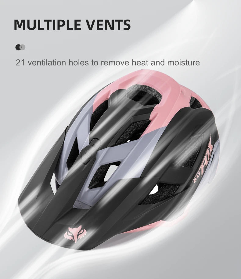 BATFOX 2025 New Mountain Bike Helmet Summer Colorful Cycling Helmet for Adults Youth Men and Women Speed Racing Bicycle Helmets