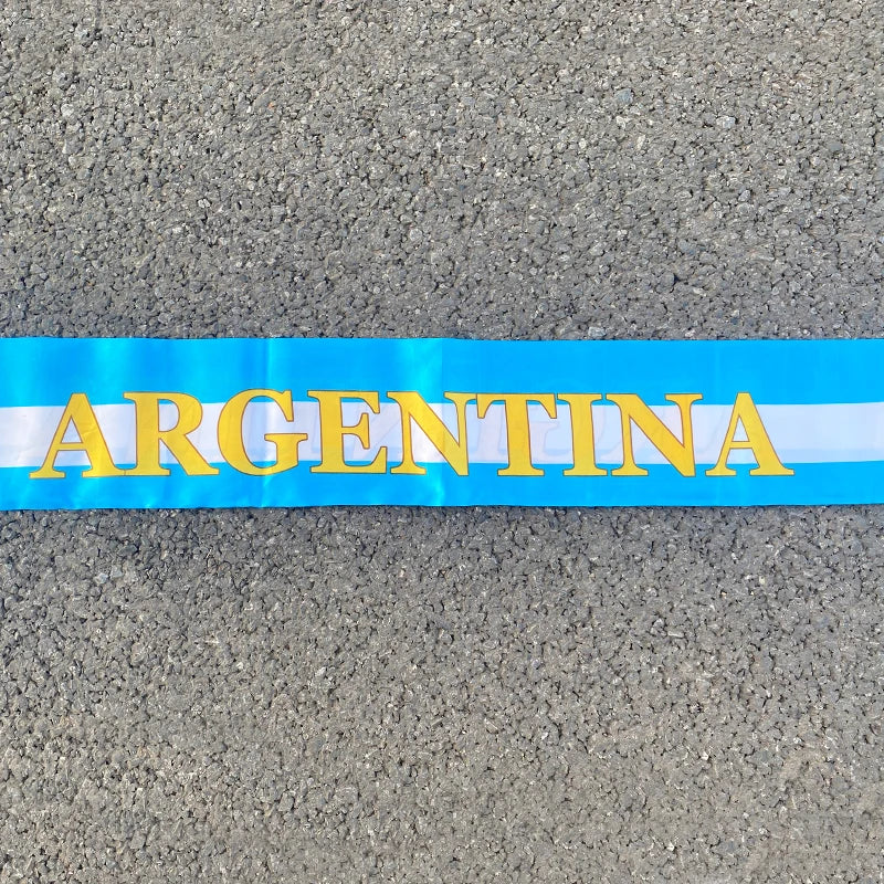 Aerlxemrbrae 14*130cm  Football  Headscarf Spain Brazil Argentina Soccer  Scarf Event Party Supplies Champion Scarf