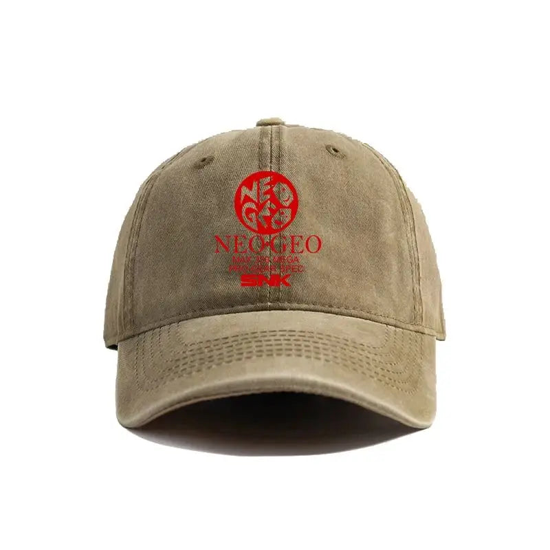 2025 Neo Geo Pro Gear Spec Logo Baseball Cap Distressed Hats Cap Men Retro Outdoor Summer Adjustable Dad Hat  Casual  Versatile