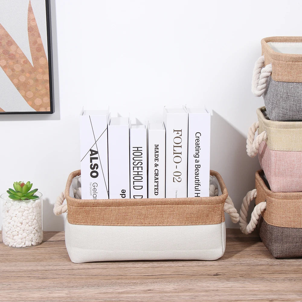 Home Supplies Sundries Sorting Basket Folding Linen Organizer Box Underwear Socks Baby Toys Storage Basket
