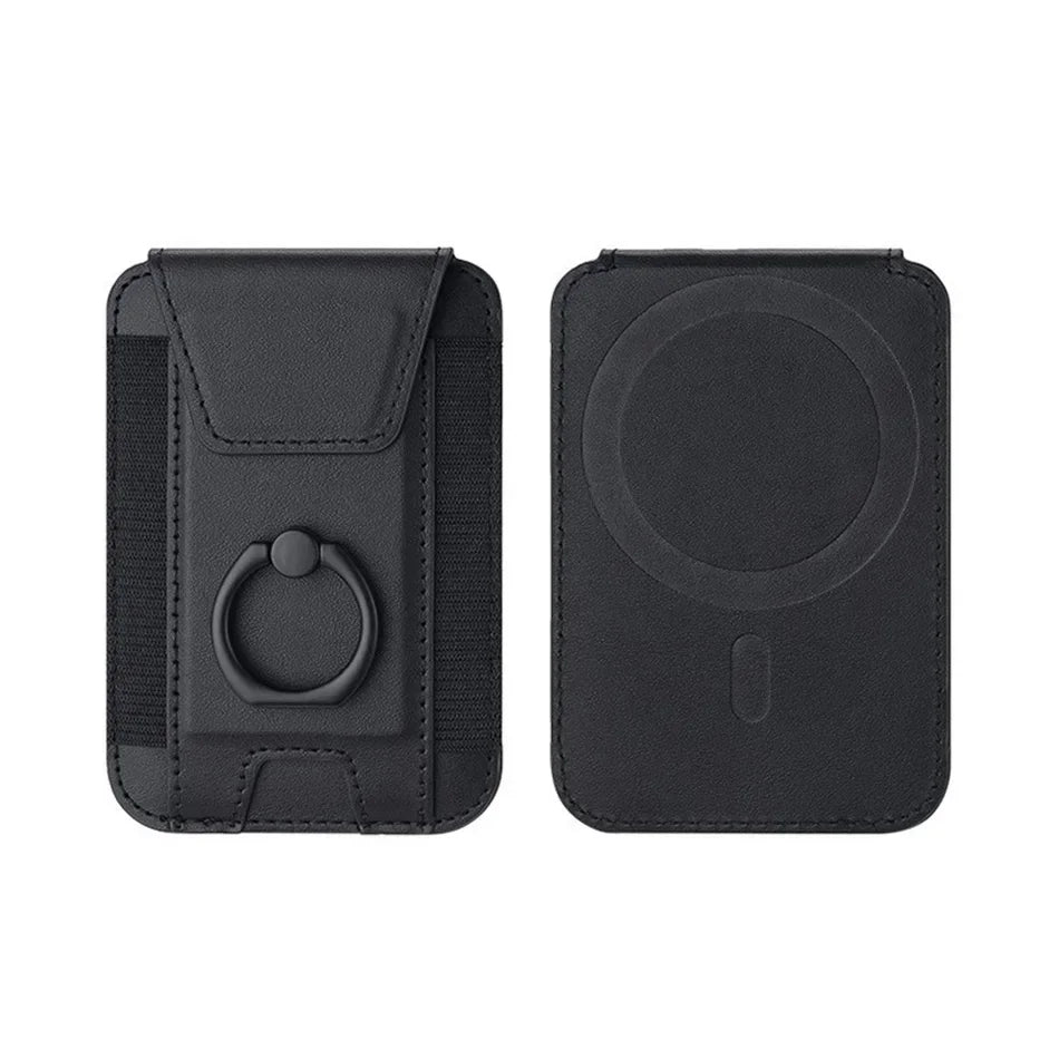 Magnetic Phone Case Slim Wallet Pu Leather Ring Phone Stand Men Women Magnet Credit Card Holder for Iphone 12 13 14 15 16 Pro