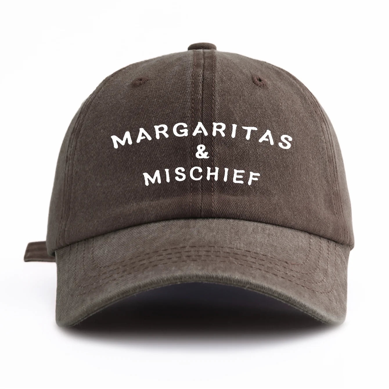 1pc MM Print Washed Baseball Cap for Adults,  Minimalist Retro Style Casual Soft Adjustable Dad Hat, Perfect As Gift