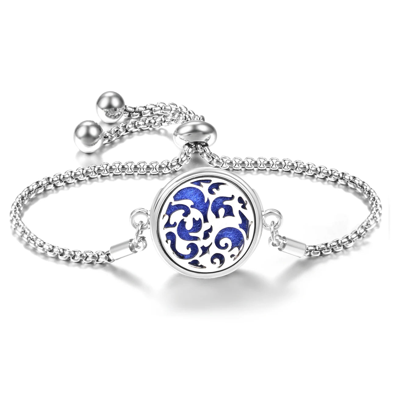 Trendy 20mm Butterfly Insert Pad Aromatherapy Bracelet Stainless Steel Women Essential Oil Diffuser Bangle Support Custom Logo