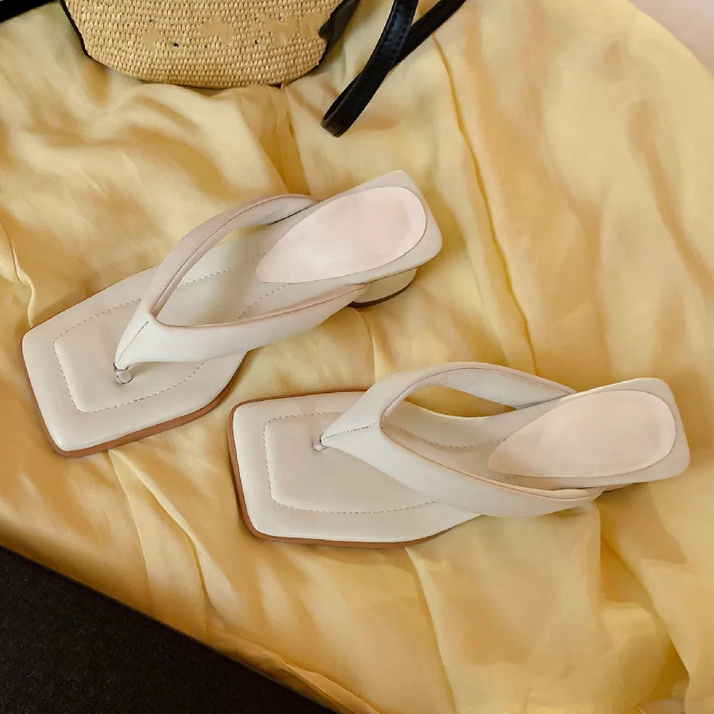 Women's flip-dlop slides sheepskin soft comfortable casual female outdoor beach holidays sandals summer shoes for women slippers