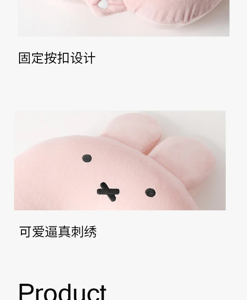 Cartoon Miffys U Pillow Cute Rabbit Memory Foam Neck Pillow Office Airplane Car Pillow Sofa Cushion Decoration Birthday Gifts