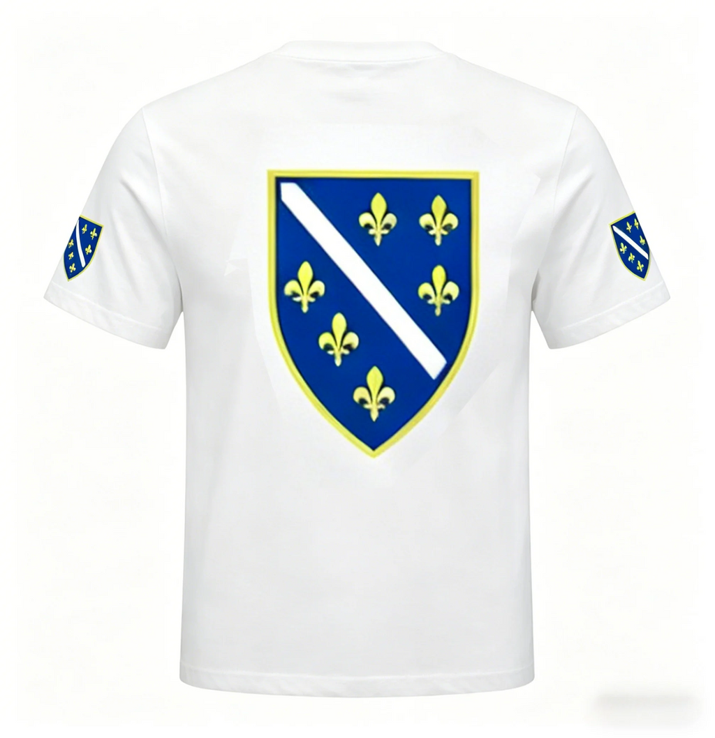 Bosnia and Herzegovina Historical Emblem Printed T-shirt 2026 Summer New Men's Women's Fashion Casual Oversized T-shirt Y2K