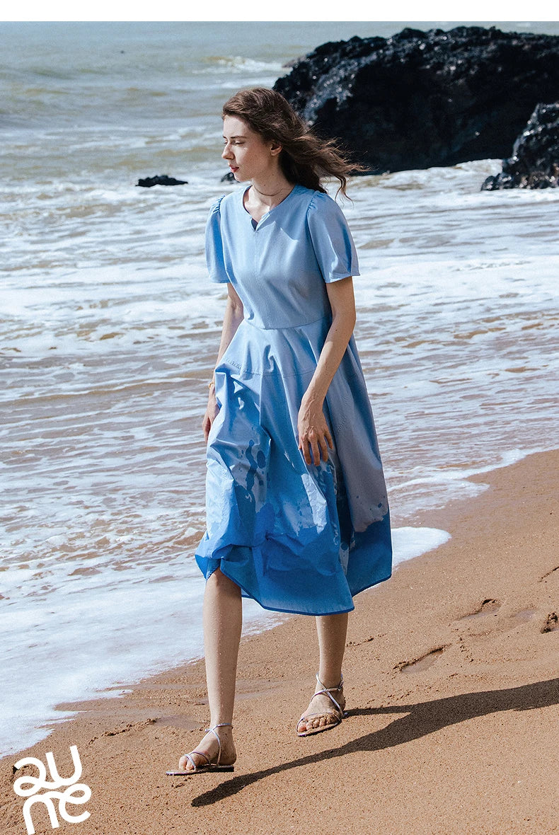 TOYOUTH Women Dress 2025 Summer New Elegant Dress 8529009